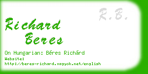 richard beres business card