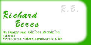 richard beres business card